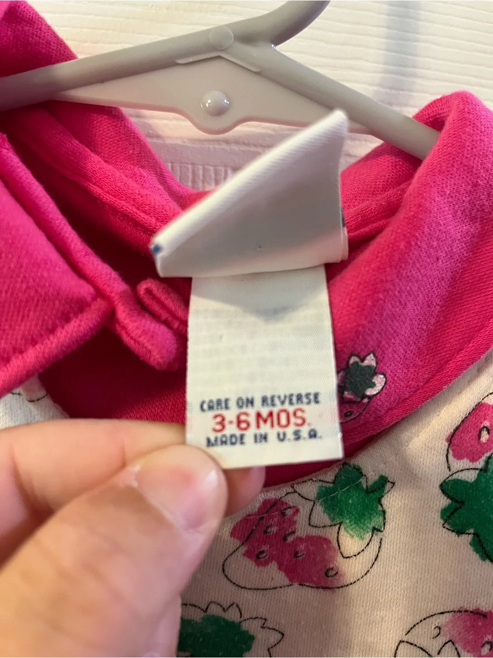 Vintage OshKosh B'gosh Strawberry Bubble Romper & Polo Shirt Set